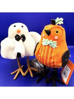 Target Halloween Ghost Pumpkin Fabric Bird Figurine Lot Hyde EEK Place 2020 NWT